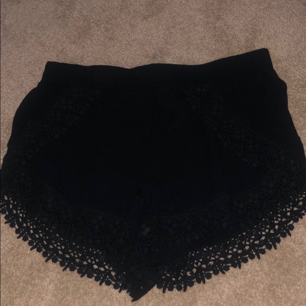 black shorts